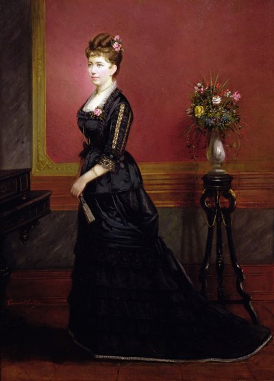 Dame in Schwarz von Edouard Ender